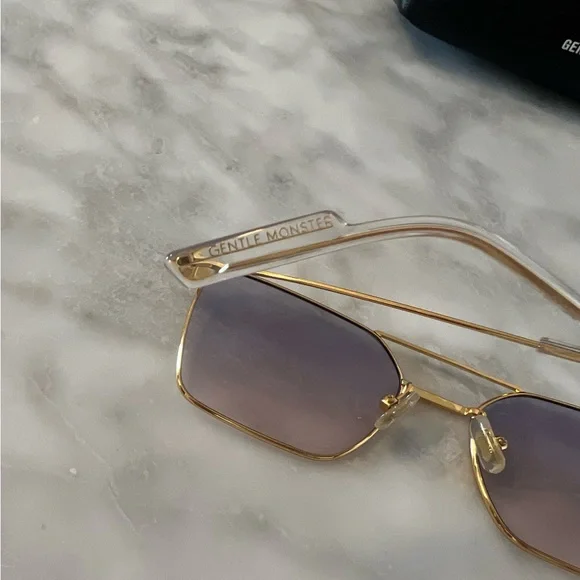 Gentle Monster Clear Gold Frame Glasses Unisex - Picture 9 of 10